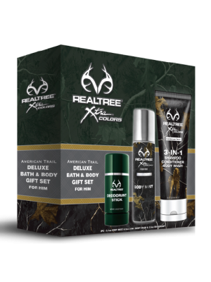 Realtree American Trail for Him  Bath/Body 3 Piece Gift Set